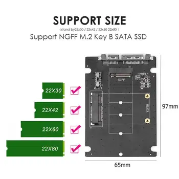2 in 1 mSATA ar SATA NGFF M. 2 SATA3 Pārveidotāja Adapteris Kartes SSD Solid State Disk Drive PC Dators
