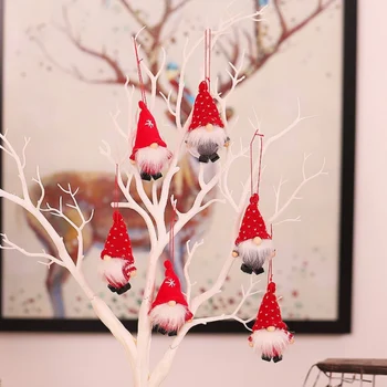 Mini Gnome Ziemassvētku Eglīte Kuloni Kritums Rotājumi Sejas Lelle Piekārtiem Rotājumi Brīvdienu Puse Dekori Piegādes Dāvanu Top