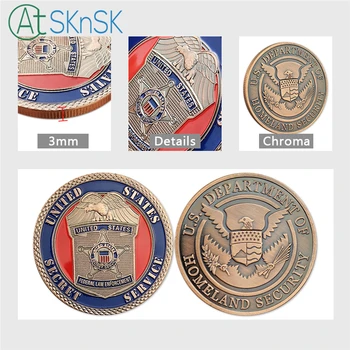 1-10pcs Jaunu monētu kolekciju, ASV tēvzemes drošības Departamenta medaļas Atsiet Valstu slepeno dienestu uzdevums suvenīru monētas