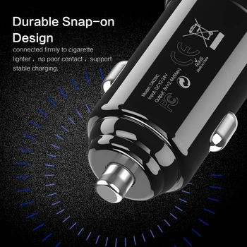 FLOVEME Dual USB Automašīnas Lādētājs 2.4 max Auto Lādētājs Mobilo Telefonu Auto USB Lādētāja Auto Maksu Par iPhone 6 s, Samsung Xiaomi Planšetdatoru