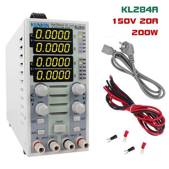 KL284A 200W 150V 20A Dubultā Kanāls DC Elektroniskās Slodzes Mērītāju LED Driver Power Meter Akumulatora Jaudu un Testeris