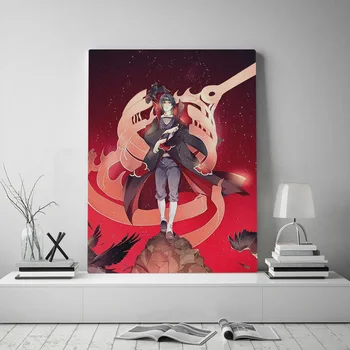 Itachi Uchiha Akatsuki naruto anime Ierāmētas Gleznas plakāts, Krāsošana sienas, Mākslas dekors istabā Pētījumu, Mājas Apdare, Koka Rāmis Izdruku