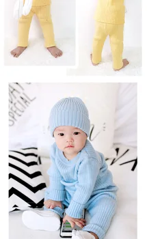 Bērnu Džemperi, Kostīms Mazulim Silts divdaļīga Bērnu Trikotāžas Džemperis Zīdaiņiem Vilnas Apģērbu divas gabals, kas(ir cepure )