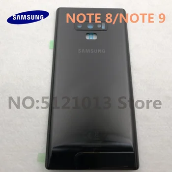 Oriģināls JAUNO Samsung Galaxy NOTE 8 N950, ŅEMIET vērā, 9 N960 Akumulatoru Atpakaļ Vāciņu Durvju Mājokļu + auss Kameru Stikla Lēcas Rāmja