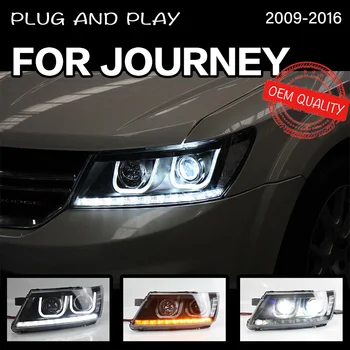 Car Styling, lai Dodge Journey Fiat 2009-Galvas lampas LED Braucienu priekšējo Lukturu LED Dual Projektoru Lukturi Nomaiņa