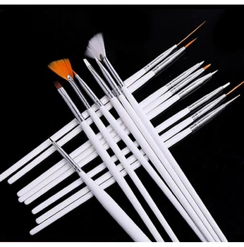 AddFavor 15pcs Nagu Suka Krāsošanas Pildspalvas Akrila Manikīrs Nagu Mākslas Dizaina Otu Komplekts Zīmēšanas Sukas Dotting Instrumenti Nagu lakas Komplekts