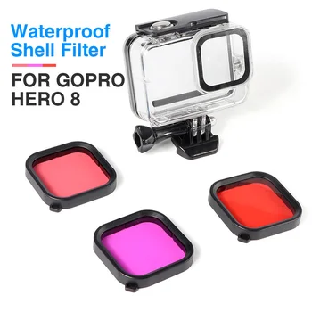 3pcs Filtri Gopro Hero 8 Ūdensizturīgs Gadījumā Ūdensizturīgs Niršanas Filtru Kameru Piederumi NC99