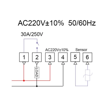 220V/30A -30~300C Ciparu Termostats, Temperatūras regulators Regulatora Releju Izejas ar Temperatūras Sensoru