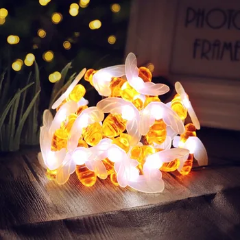 20Led LED Gaismas Stīgu Svētku Gaismas Vainags Akumulatoru, USB Powered Bišu Pasaku Kāzu Ramadāna Diwali Ziemassvētku Rotājumi Jaunu JQ
