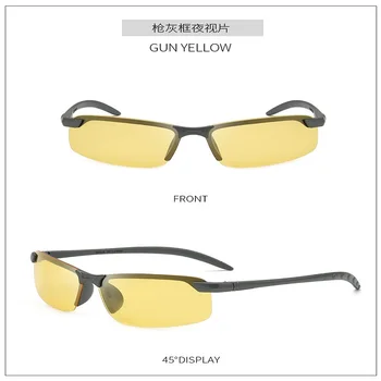 Vintage Krāsu Izmaiņas Pelēks Rāmis Photochromic Polarizētās Saulesbrilles, Vīriešu Laukumā Braukšanas Classic Hameleons Glases Lēcas, Brilles