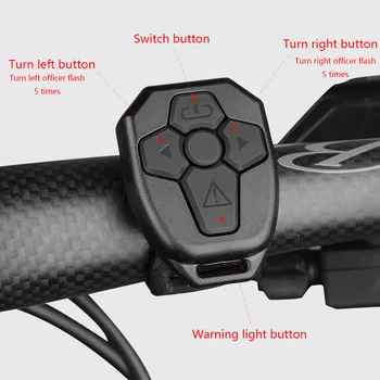 Velosipēdu Gaismas Ūdensizturīgs Velosipēdu Taillight LED USB Rechargable Drošības Atpakaļ Gaismas Smart Bezvadu Tālvadības pults Led Lampiņa