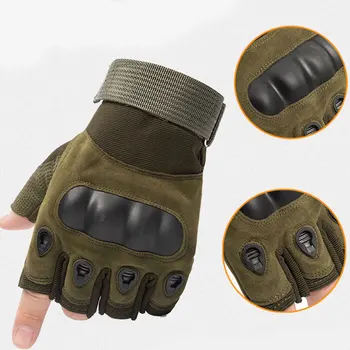 Anti-Slip cimdu Elpojošs Grūti Šarnīrs Taktiskās modes Fingerless Cimdi Cīnītos pret Armijas Ventilators GlovesHalf Pirkstu Militāro Cimdi