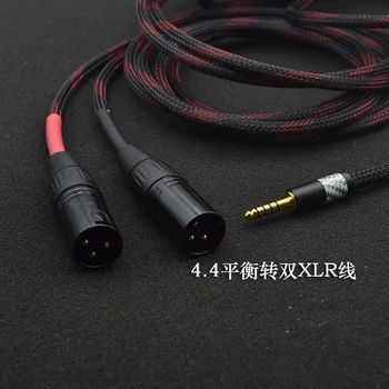 XLR audio kabelis 4.4 mm līdzsvarotu savukārt 2XLR pha2a wm1a 1z zx300a 4.4 mm ar dubultu XLR