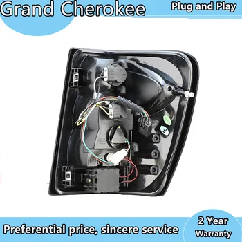 Auto stils jeep Grand Cherokee taillight montāža 99-04 par Grand Cherokee aizmugures auto gaismas led taillight gaismas ar 2gab.