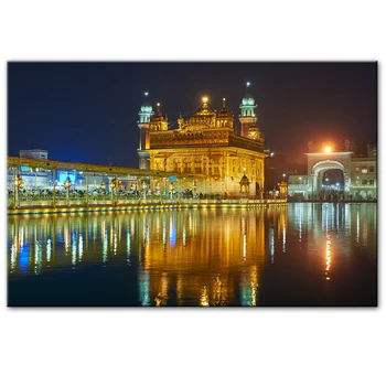 Amritsar - Zelta Tempļa Sienas, Attēlus Dzīvojamās Istabas Sienas Mākslas Audekls Izdrukas Reliģijas Audekla, Gleznas, Mājas Apdare Cuadros