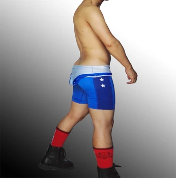 Badiace ASV Star Saspringts Cīņas Singlet Sporta Jauda, Svars Pacelšanas Apģērbs Cilvēks Zeķes ir Viens Gabals Cīņas Rīku var Pasūtījuma Logo