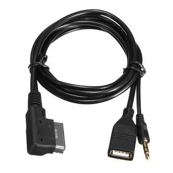 AUX saskarne Mūzikas MDI AMI MMI Interfeiss USB+ChargerSupports USB interfeisu, lai maksas ,Audi A6L A8L Q7 A3 A1