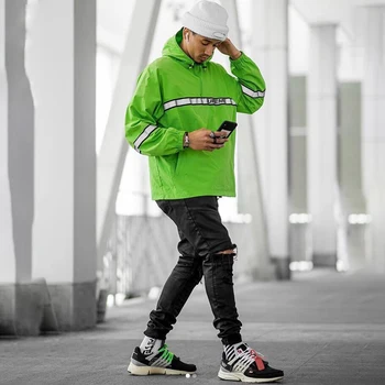 Vīriešu Melna Slim Fit Džinsi Ceļa Caurumu Potītes Rāvējslēdzēju Hip Hop Džinsi Streetwear Modes Izdilis Mazgāt Destory Džinsu Bikses Vīriešu