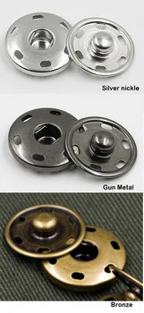 DIY 30sets/daudz Lielu 30mm 2 daļas piešūt snaps pogām, metāla, misiņa, nospiediet pogu aizdares sudraba / melns / bronza SF-30mm