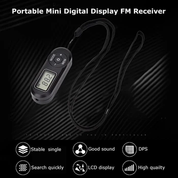 Pārnēsājams Mini FM Radio HRD-727 Ciparu Displejs FM Uztvērējs Retro MP3 Atskaņotāju Stila DSP