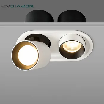 Single/Double Galvas LED Downlight 7W 10 W 20W 24W LED Prožektora Vietas Apgaismojums Guļamistabā, Virtuvē, Iekštelpu elastīgu led griestu lampas