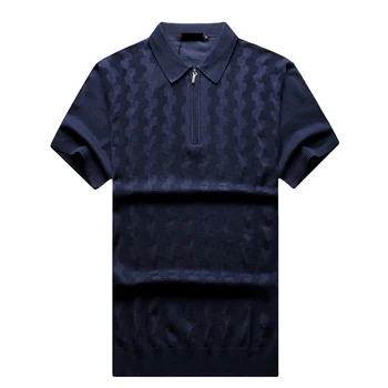 MILJARDIERIS TACE&HAIZIVS T krekls vīriešiem 2018 jaunu stilu komercijas komfortu ģeometrijas modelis rāvējslēdzējs apkakle vīriešu apģērbu bezmaksas piegāde