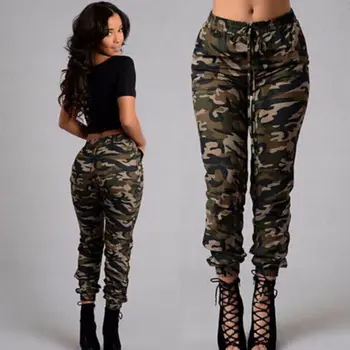 1pc Rudens Āra Kempings Sieviešu Camo Bikses Gadījuma Hip-hop Militārās Armijas Kaujas Kamuflāžas Bikses S-2XL Plus lieluma bikses karstā