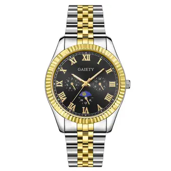Vīriešu Skatīties Luksusa Biznesa Skatīties Vīriešu Ūdensnecaurlaidīgs Datums Black Gold Dial Pulksteņi Mode Vīriešu Pulkstenis Rokas pulksteni relogio masculino