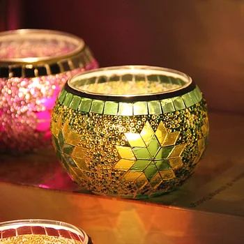 Eiropas mosaic svečturis Sienas Svece Īpašnieks Rotājumu Sconce Matching Tealight Tērauda Minimālisma kāzu Dāvanu, Mājas dekoru