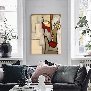 Pikaso Abstrakti Skaitļi, Plakātu, Sajaucot Sejas Wall Art Attēlu Izdrukas Audekls Gleznošanai Dzīves Telpu Dekorēšana Mājas Dekoru