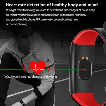Smart Joslā Fitnesa Tracker asinsspiediens, Sirds ritma Monitors Smartband Ūdensizturīgs IP67 Pedometrs Vairāku Sporta Režīmā Vīrieši Sievietes