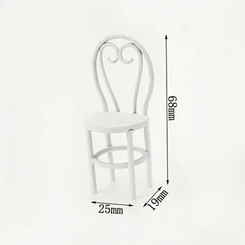 Mini Metāla ēdamgalda Krēsls Set1/12 leļļu Namiņš Miniatūri Aksesuāri Simulācijas Modelis Mēbeles Rotaļlietas Leļļu Māja Apdare