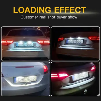 2x LED Auto Numura Licences Plāksnes Gaismas Audi A4 B8 A5 Q5 S5 TT A1 S4, A6 A7 2008. - 2013. gadam VW PASSAT Bez Kļūdām