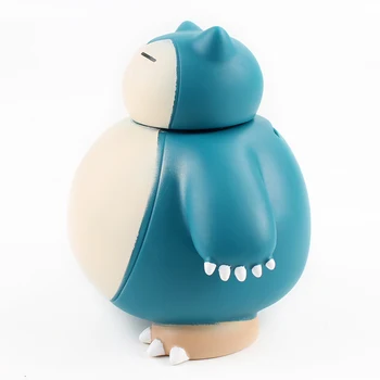 OHMETOY Snorlax Attēls Rotaļlietas Monētu Kolekcijas Anime Spēle PVC Modeļu Lelle Cūciņa Banka Ar Kasti Bērniem Ziemassvētku Dāvanu 16cm