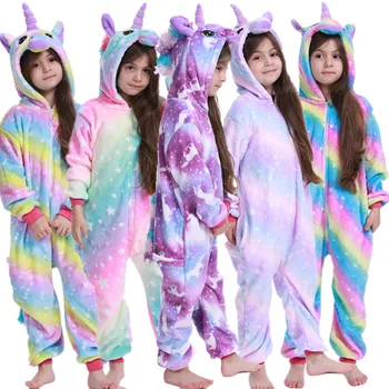 Bērni, Meitenes Kigurumi Panda Segu (Dungriņi) Jumpsuit Bērniem, Dzīvnieku Unicorn Pidžamu Onesie Cosplay Zēni, Bērnu Sleepwear Gulšņi