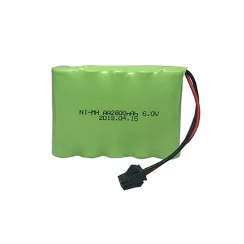 Augstas ietilpības NIMH AA baterijas 6V 2800mah elektriskās rotaļlietas/RC auto, RC kravas automašīnas/RC laivu L6..2-2P/SM-2P/JST/EL-2P Plug bezmaksas piegāde