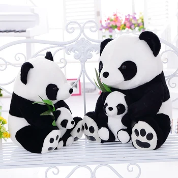 1gb 50cm Gudrs Mīksto Sēžot Panda Plīša Rotaļlietas Pilna Giant Panda Pildījumu Lelle Mīksto Jauki Rotaļlietas, Dāvanas Bērniem