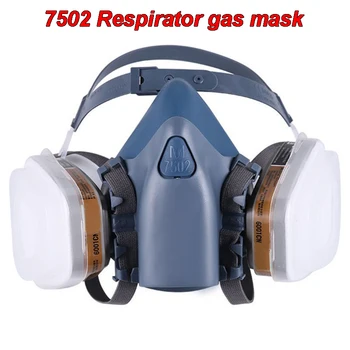7502 Gāzes masku, Respiratoru, Ķīmiski Aizsardzības Masku, Rūpnieciskās Krāsas Aerosols Pret Organisko Tvaiku 6001/2091 filtrs