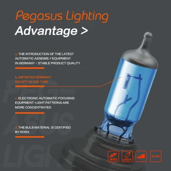 PEGASUS Auto Halogēnu Headligh H11 1500lm Auto Spuldze Lukturis 6000K