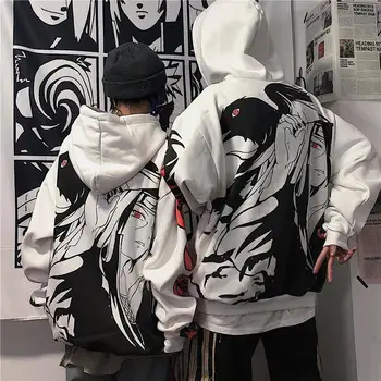 Rudens Ziemas Pāriem Naruto Hoodies korejiešu Versija Modes Gadījuma Hip Hop sporta Krekls Streetwear Apģērbi Vīriešiem un Sievietēm