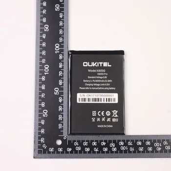 Oriģinālā New Augstas Jaudas Oukitel K6000 6000mAh akumulators Uzlādējams Mobilo Telefonu Baterijas Oukitel K6000 PRO Smart Tālruni