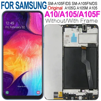 Original LCD SAMSUNG Galaxy A10 2019 Displejs SM-A105F/DS A105FN A105G A105M A105 LCD Ekrānā Pieskarieties Sensora Montāža Digitizer