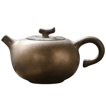 PINNY 180ML Retro Keramikas Zelta Glazūru Tējkanna Vintage Kung Fu Tējas Katlā, Pigmentēta Drinkware Tēja Pakalpojumu