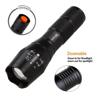 350 LM Zoomable Zaļā LED Gaisma Taktiskais Lukturītis Zoomable Vietas Plūdu Gaismas Lukturi Medību Lukturi ar Spiediena Slēdzis