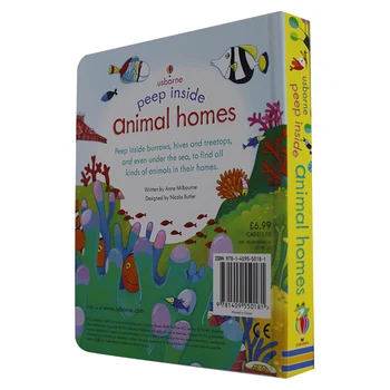 Palūrēt Iekšā Dzīvnieku Mājās, angļu Izglītības 3D Vāka Attēlu, Grāmatas, Bērnu Pirmsskolas dāvanu Bērniem lasījumā