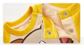 Jaundzimušo Rudens Sweatershirt Bērniem Ar Garām Piedurknēm Multiplikācijas Filmu Topi Jauns Kokvilnas Apģērbs Zēniem Modes Outwear Rozā Anlmal Džemperis Gadījuma