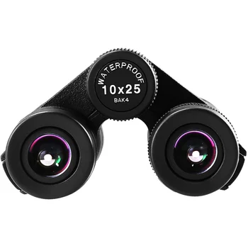 Eyeskey HD 10x25 Mini Binokļi Pieaugušajiem Ūdensizturīgs Kompakts un Pārnēsājams Teleskops Premium Optika Kempings Medību un Āra