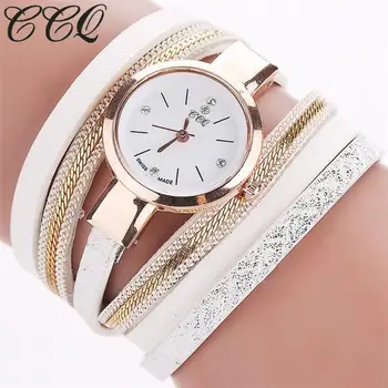 Modes CCQ Radošo Pulksteņi Sieviešu Ikdienas Elegants Kvarca Aproce dāma Skatīties Kristāla Rokas pulksteni Dāvana Mīlētājiem Reloj Mujer #D
