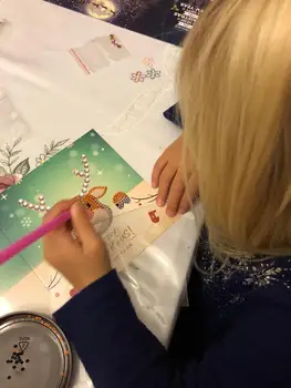 Dimanta Krāsošana Apsveikuma Kartītes Karikatūra Ziemassvētku un Dzimšanas dienas Kartiņas 5D DIY Bērni Festivāls Izšuvumi Sveicu Kartes Dāvanu