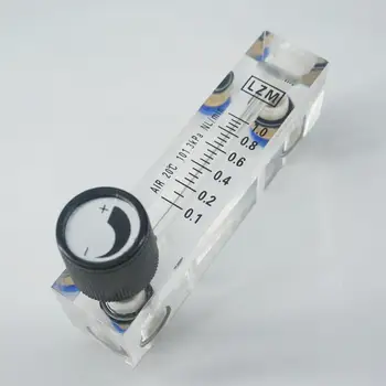0.1-1LPM LZM-4T Akrila Panelis Paneļa Gaisa Mērītāja Rotameter Ar Kontroles Vārsts Push Fit 6mm Caurules OD
